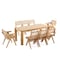 Manhattan Comfort 9-Piece Rockaway 70.86 Dining Set in Nature with 8 Hamlet Side and Arm Chairs 8-DT02DCCA03-NA - alternate 4